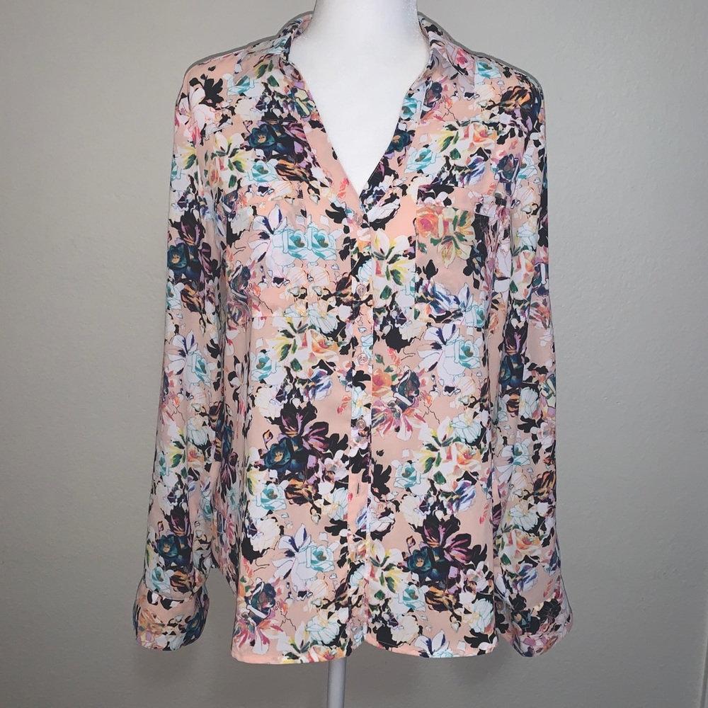 Express Floral Portofino Top Medium